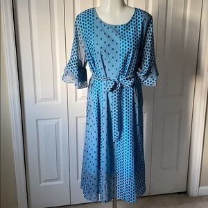 Blue dot dress